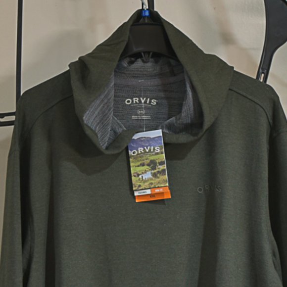 Orvis men Northpoint pullover hoodie XL XXL L M in GREEN - Picture 10 of 10